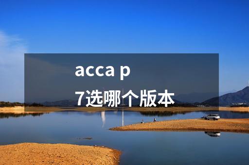 acca p7选哪个版本-第1张-会计-希子网